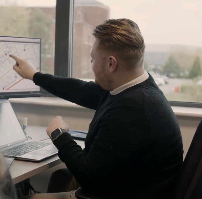 employee working at computer