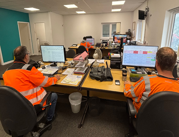 Jones employees working at computers